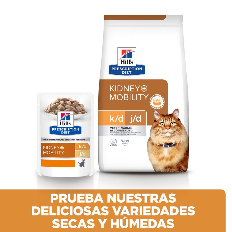 Hill's Prescription Diet Kidney + Mobility Pollo pienso gatos, , large image number null